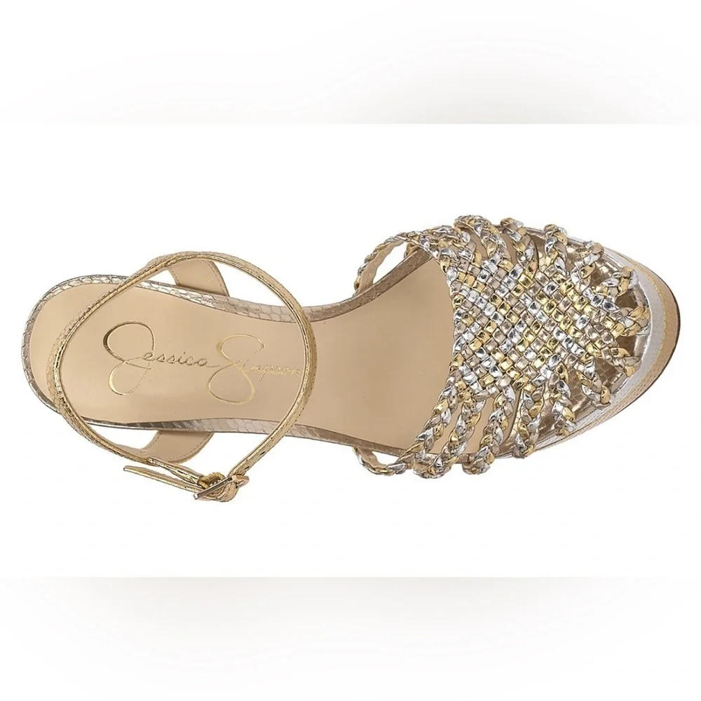 NEW Jessica Simpson Inaia Platform Sandals, Gold, Black & Orange Available, 9.5